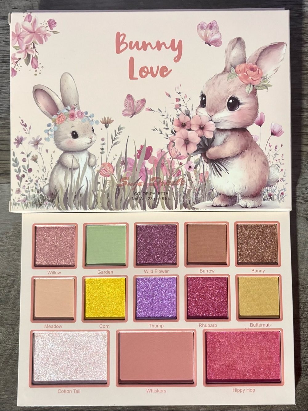 Sugar Drizzle Cosmetics BUNNY LOVE Pressed Pigment Blush Eyeshadow Palette NEW
